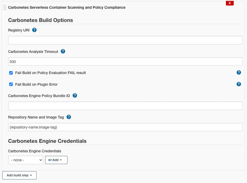 plugin build options